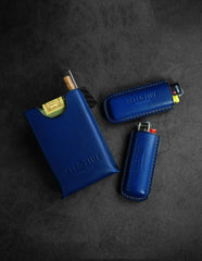 Best Blue Leather Cigarette Case Leather Cigarette Pack Case With Leather Lighter Covers For Men