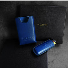 Best Blue Leather Cigarette Case Leather Cigarette Pack Case With Leather Lighter Covers For Men