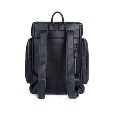 Best Tan Leather Mens Satchel Backpack Barrel 15'' Laptop Rucksack Vintage School Backpack For Men