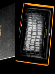 Best Leather&Cedar Mens 4pcs Cigar Cases Alligator Pattern Leather Cigar Cases for Men