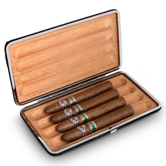 Best Leather&Cedar Mens 3pcs Cigar Cases Alligator Pattern Leather Cigar Cases for Men