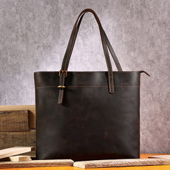 Best Men Vintage Leather Tote Bag Shoulder Tote Handbag For Men