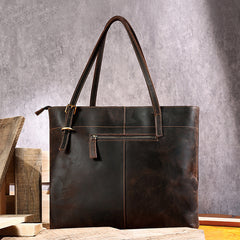 Best Men Vintage Leather Tote Bag Shoulder Tote Handbag For Men