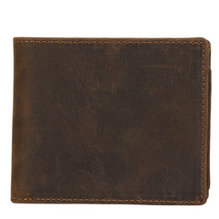 Bifold Leather Mens Wallet Small Wallet billfold Wallet Driver's License Wallet for Men - iwalletsmen