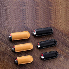 Black Bic j3 j5 j6 Leather Lighter Case Leather Bic j3 j5 j6 Lighter Holder Leather Bic j3 j5 j6 Lighter Covers For Men - iwalletsmen