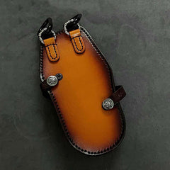 Black Badass Mens Leather Waist Bag Side Bag Red Hairstylist Tool Barber Pouch Blue Scissor Case for Men - iwalletsmen