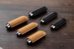 Black Bic j3 j5 j6 Leather Lighter Case Leather Bic j3 j5 j6 Lighter Holder Leather Bic j3 j5 j6 Lighter Covers For Men - iwalletsmen