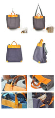 Black Canvas Leather Mens Tote Shoulder Bag Messenger Bag Gray Tote Handbag For Men and Women - iwalletsmen