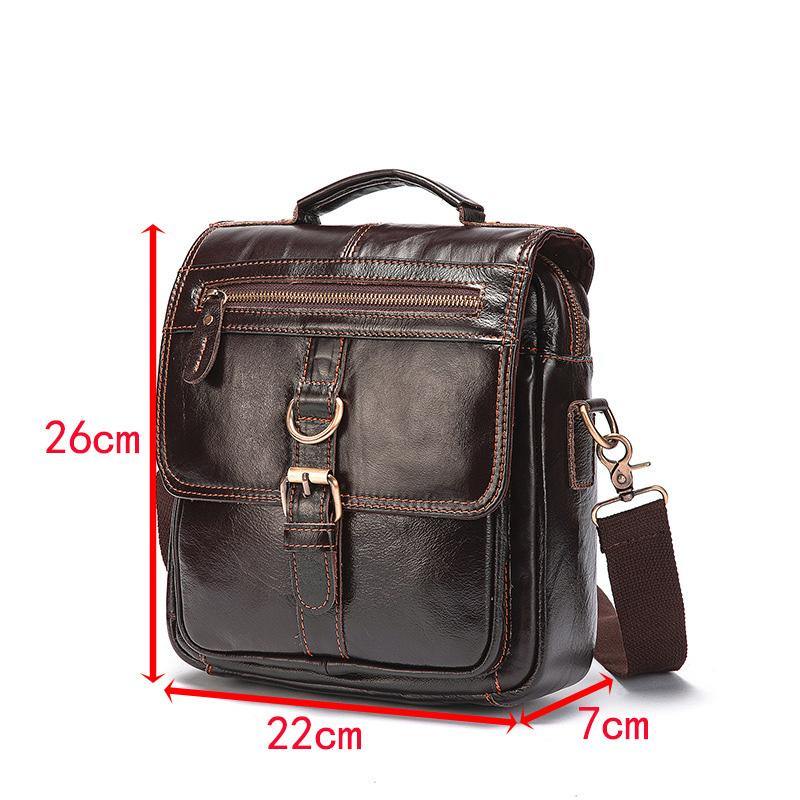 Black Leather Mens Small Vertical Messenger Bag Vertical Black Side Ba –  iwalletsmen