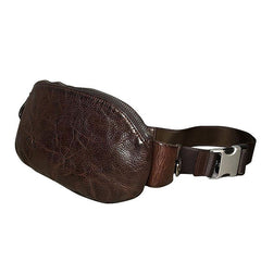 Black Cool Leather Men Fanny Pack Waist Bags Hip Pack Coffee Chest Bag Belt Bag Bumbag for Men - iwalletsmen