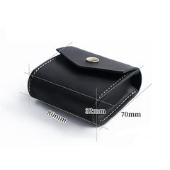 Black Small Card Holder Leather Men's Wallet Coin Holder Brown Charge Holder Small Wallet For Men - iwalletsmen