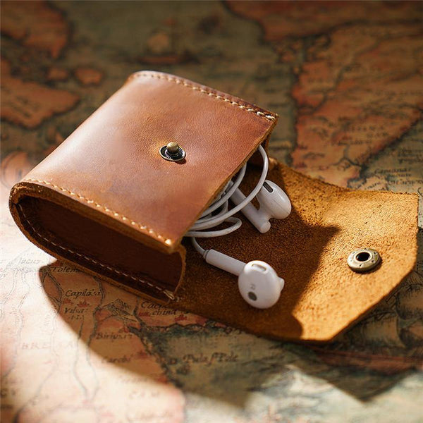 Black Small Card Holder Leather Men's Wallet Coin Holder Brown Charge Holder Small Wallet For Men - iwalletsmen
