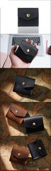 Black Small Card Holder Leather Men's Wallet Coin Holder Brown Charge Holder Small Wallet For Men - iwalletsmen
