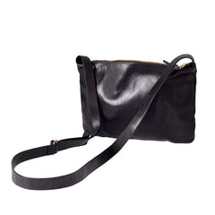 Cool Black Wrinkled Leather Men Postman Bag Side Bag Coffee Messenger Bag Courier Bag For Men - iwalletsmen