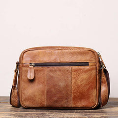 Black LEATHER MEN'S Small Side bag Brown Side Bag MESSENGER BAG Brown Courier Bag FOR MEN - iwalletsmen