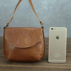 LEATHER MEN'S Small Side bag Brown Side Bag Mini MESSENGER BAG Courier Bag FOR MEN - iwalletsmen