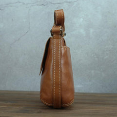 LEATHER MEN'S Small Side bag Brown Side Bag Mini MESSENGER BAG Courier Bag FOR MEN - iwalletsmen