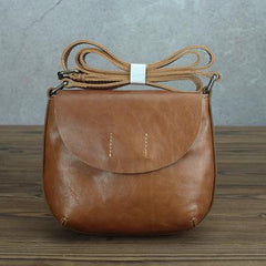 LEATHER MEN'S Small Side bag Brown Side Bag Mini MESSENGER BAG Courier Bag FOR MEN - iwalletsmen
