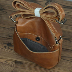 LEATHER MEN'S Small Side bag Brown Side Bag Mini MESSENGER BAG Courier Bag FOR MEN - iwalletsmen
