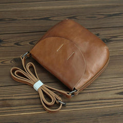 LEATHER MEN'S Small Side bag Brown Side Bag Mini MESSENGER BAG Courier Bag FOR MEN - iwalletsmen