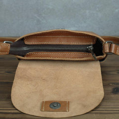LEATHER MEN'S Small Side bag Brown Side Bag Mini MESSENGER BAG Courier Bag FOR MEN - iwalletsmen