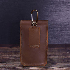 Black Leather Cell Phone Holster Mens Belt Pouches Waist Bags BELT BAGs Belt Holster  For Men - iwalletsmen