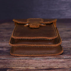 Black Leather Cell Phone Holster Mens Belt Pouches Waist Bags BELT BAGs Belt Holster  For Men - iwalletsmen