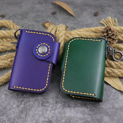 Handmade Leather Key Case Key Wallet Men's Key Holders Car Key Holder Card Holder For Men - iwalletsmen