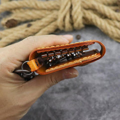 Handmade Leather Key Case Key Wallet Men's Key Holders Car Key Holder Card Holder For Men - iwalletsmen