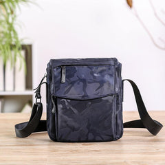 Black Nylon MENS Small Vertical Side Bag Blue Messenger Bag Nylon Side Bag For Men - iwalletsmen