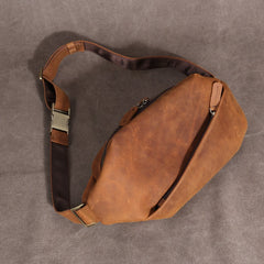 cool sling bags for guys​  Leather Sling Bag Cool Waist Bags Mens Fanny Packs Chest Pack Bum Bags for Men