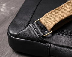 Black Leather Sling Pack Chest Bag Sling Bag Sling Crossbody Bag Sling Travel Bags For Men