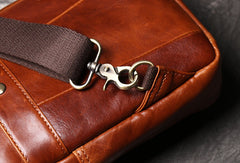 Brown Leather Sling Packs Sling Bag Chest Bags Leather Sling Crossbody Pack Travel Bags For Men