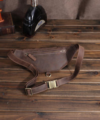 Camel Mens Fanny Pack Leather Bum Bag Black Hip Pack Black Chest Bag For Men