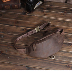 Camel Mens Fanny Pack Leather Bum Bag Black Hip Pack Black Chest Bag For Men