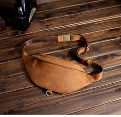 Camel Mens Fanny Pack Leather Bum Bag Black Hip Pack Black Chest Bag For Men