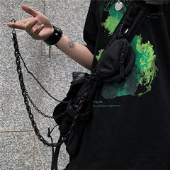 Black Metal WALLET CHAIN Triple LONG PANTS CHAIN Black Jeans Chain Jean ChainS FOR MEN - iwalletsmen
