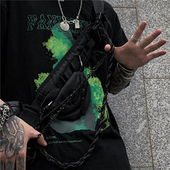 Black Metal WALLET CHAIN Triple LONG PANTS CHAIN Black Jeans Chain Jean ChainS FOR MEN - iwalletsmen
