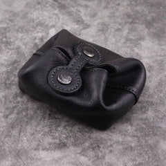 Black Women Mens Leather Coin Purse Coin Pouch Change Case Mini Leather Pouch For Men and Women - iwalletsmen