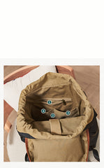 Fashion Black Nylon Leather Mens Backpack Nylon Travel Backpack Green Nylon School Backpack for Men - iwalletsmen