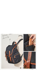 Fashion Black Nylon Leather Mens Backpack Nylon Travel Backpack Green Nylon School Backpack for Men - iwalletsmen