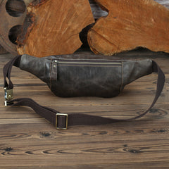 Brown MENS LEATHER FANNY PACK Coffee BUMBAG Vintage WAIST BAGS for Men - iwalletsmen