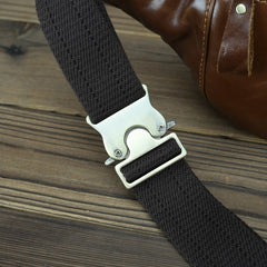 Brown MENS LEATHER FANNY PACK Coffee BUMBAG Vintage WAIST BAGS for Men - iwalletsmen
