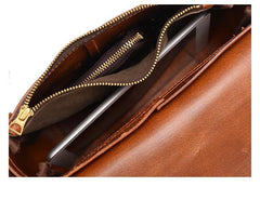 Vintage Black Leather Men Small Brown Side Bag Black Messenger Bags Courier Bag For Men - iwalletsmen