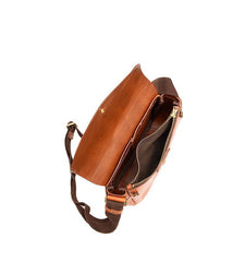 Vintage Black Leather Men Small Brown Side Bag Black Messenger Bags Courier Bag For Men - iwalletsmen