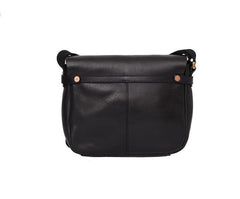 Vintage Black Leather Men Small Brown Side Bag Black Messenger Bags Courier Bag For Men - iwalletsmen
