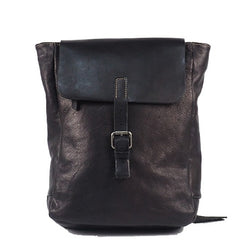 Black Brown Cool Mens Leather Backpack Travel Backpacks Leather Hiking Backpack for Men - iwalletsmen