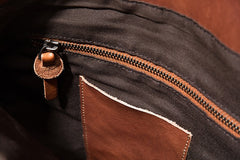 Black Brown Cool Mens Leather Backpack Travel Backpacks Leather Hiking Backpack for Men - iwalletsmen