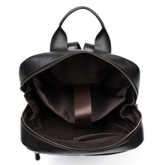 Cool Black Mens Leather 14 inches Computer Backpack College Backpacks School Backpack for men - iwalletsmen