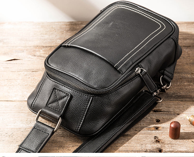 Large One Shoulder Crossbody Bag for Men / Black